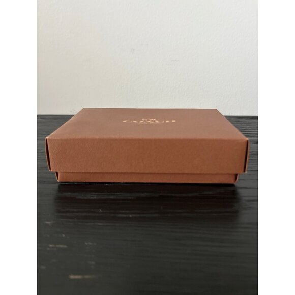 EMPTY Coach New York Brown Cardboard Box w/Receipt Holder Wallet Clutch Box - Picture 3 of 13